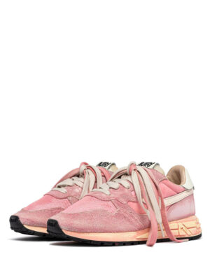 Baskets Autry Reelwind Super Vintage Tissus Nylon Rose Femme