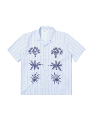 Universal Works Soft Blue Mc Stripe Road Trip Men’s Shirt