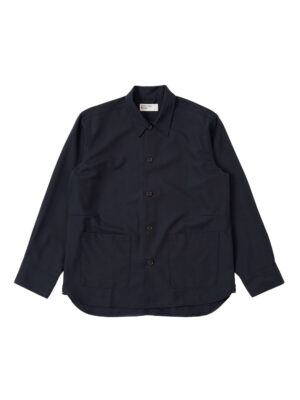 Universal Works Men’s Work Shirt, Tropical Cotton, Navy