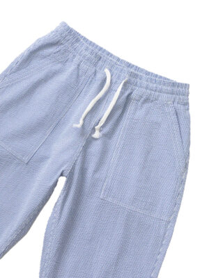 Pantalon Service Works Seersucker Chef Coton Rayé Navy Stripe