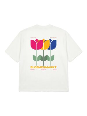 T-shirt Regards Tulip Snow Coton Blanc Homme