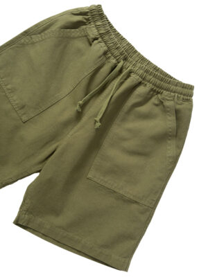Short Service Works Classic Chef Coton Olive Homme