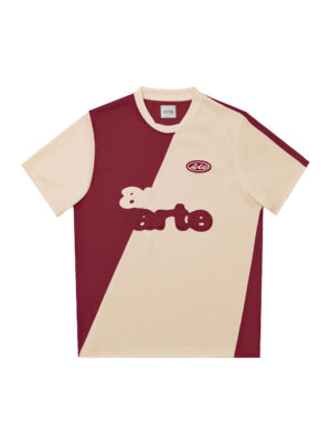Men’s Arte Antwerp Football Polyester T-Shirt, Bordeaux Cream