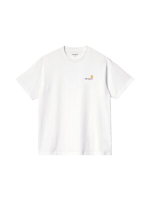 T-shirt Carhartt WIP S/S American Script Coton Blanc