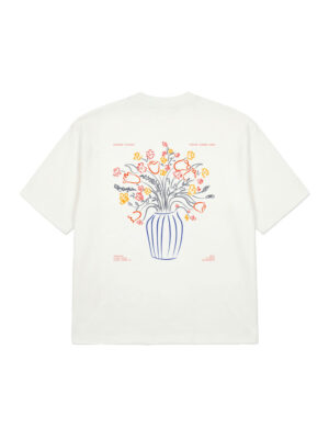 T-shirt Regards Bouquet Coton Blanc Homme