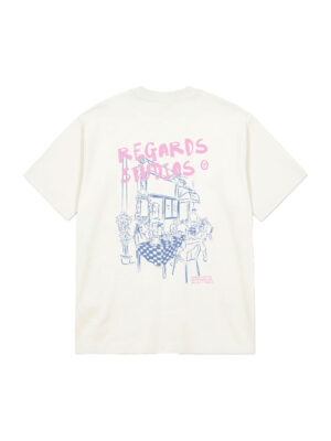 T-shirt Regards Coffee Break Blanc Homme