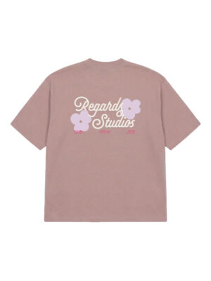 T-shirt Regards Lower Icon Coton Rose Homme