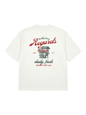 T-shirt Regards Shop Coton Blanc Homme