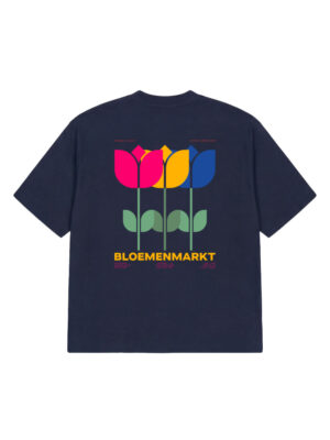 T-shirt Regards Tulip Snow Coton Navy Homme