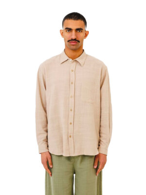 Last Call For Linen Beige Men’s Shirt