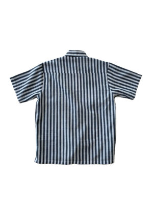 Men’s Striped White and Blue Cotton Last Call For Shirt