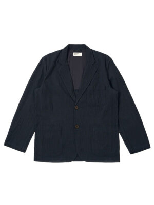 Universal Works Two Button Jacket, Men’s Navy Cotton Jacket