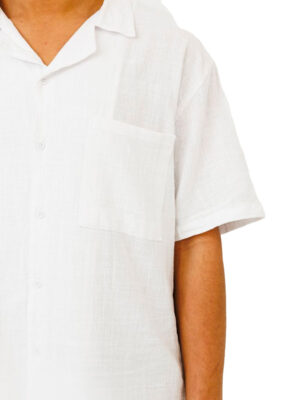 Men’s White Linen Last Call For Shirt