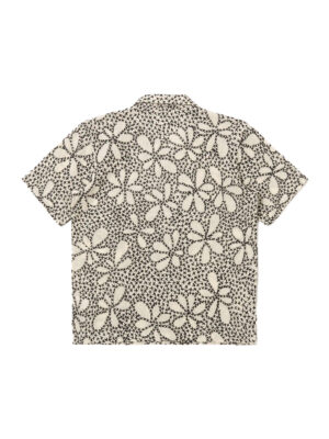 Chemise Universal Works Road Shirt Kantha Flower Ecru / Black Homme