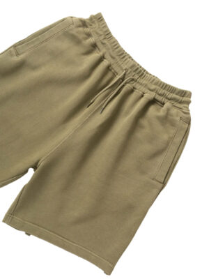 Short Power Goods Loopback Sweat Shorts Coton Olive Homme