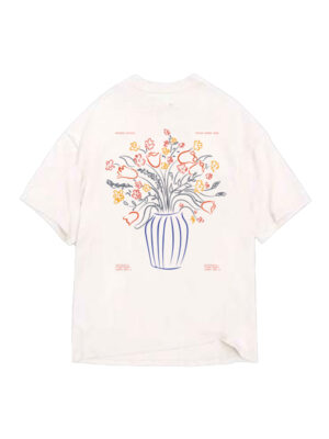 T-shirt Regards Bouquet Coton Blanc Homme