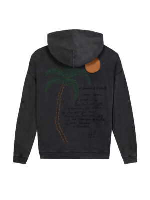 Sweat Maison Labiche Palm Tree Gourgaud Hoodie Coton Gris Homme