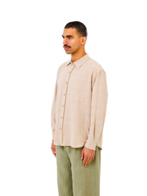 Last Call For Linen Beige Men’s Shirt