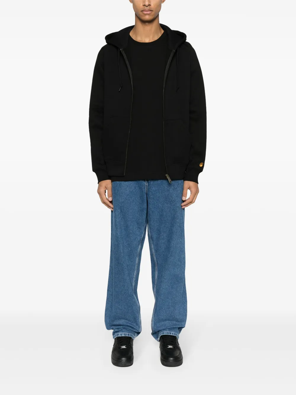 Veste zippée à capuche Carhartt WIP Hooded Chase Noir Homme – Image 2