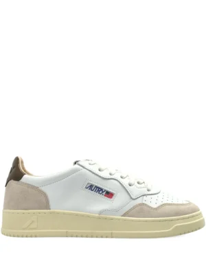 Chaussures Autry Medalist Low Blanc Kaki Homme
