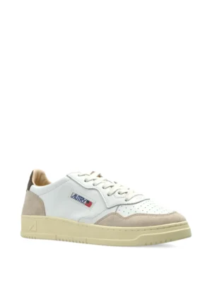 Chaussures Autry Medalist Low Blanc Kaki Homme