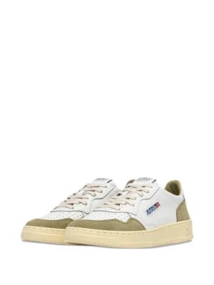 Chaussures Autry Medalist Low Blanc Vert Homme