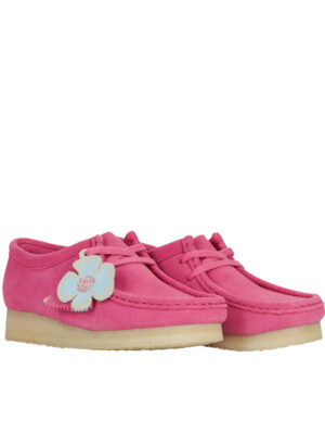 Chaussures Clarks Originals Wallabee Suede Rose Femme
