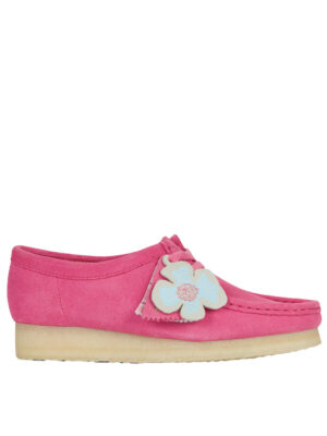 Chaussures Clarks Originals Wallabee Suede Rose Femme