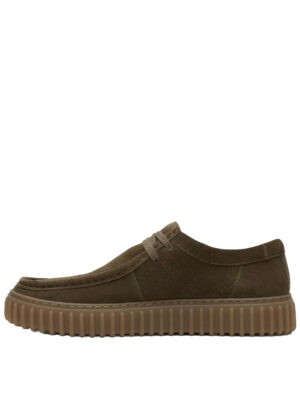 Chaussures Clarks Torhill Lo Cuir Suede Olive Homme