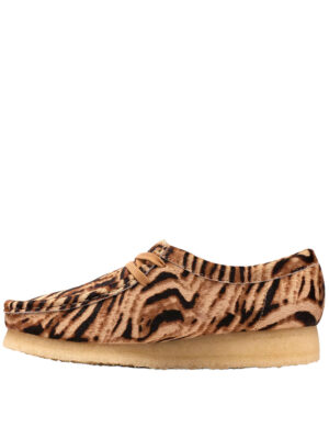 Chaussures Clarks Wallabee Cuir Suede Tigre Femme