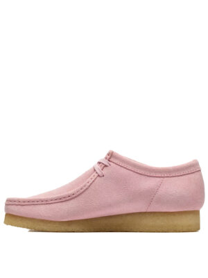 Chaussures Clarks Wallabee Suede Rose Homme