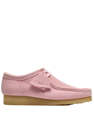 Chaussures Clarks Wallabee Suede Rose Homme