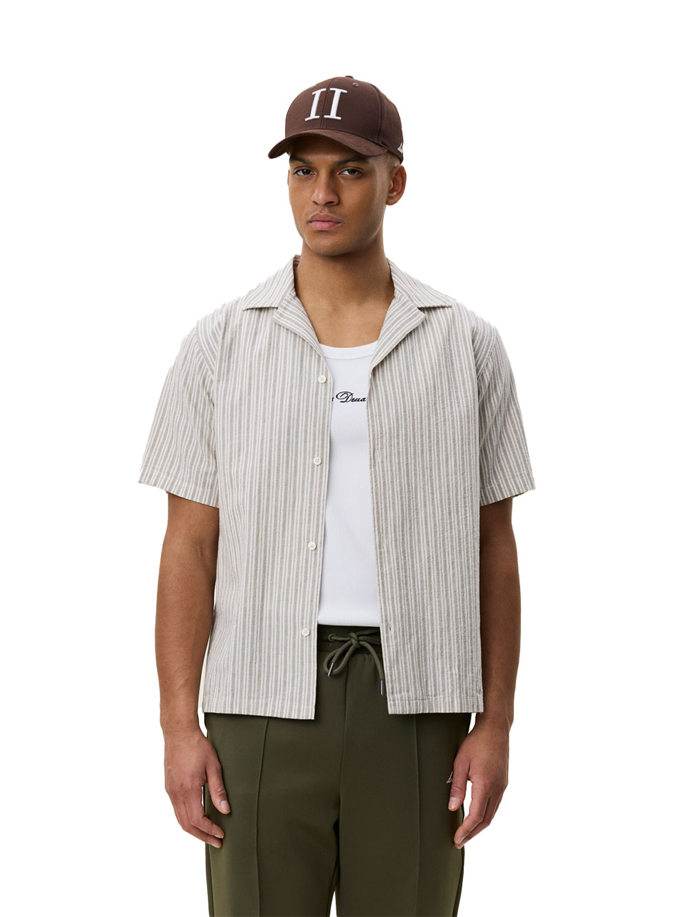 Chemise Les Deux Coton Lin Dark Sand Homme – Image 3