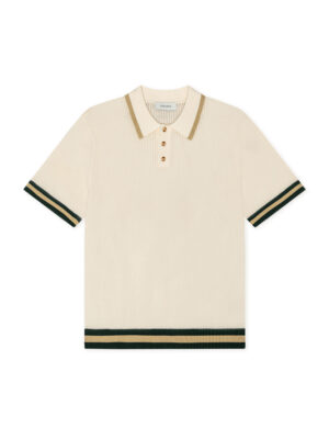 Polo Les Deux Lace Knitted Coton Eggnog White Homme